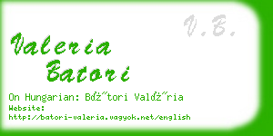 valeria batori business card